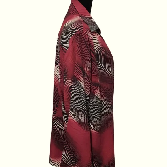 ASHLEY STEWART Women's Button-down Blouse in Hypnotic Print 16W - Picture 8 of 8